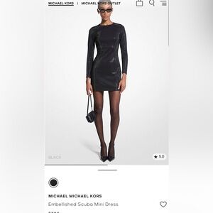 Michael Kors Shimmering Black Mini Dress